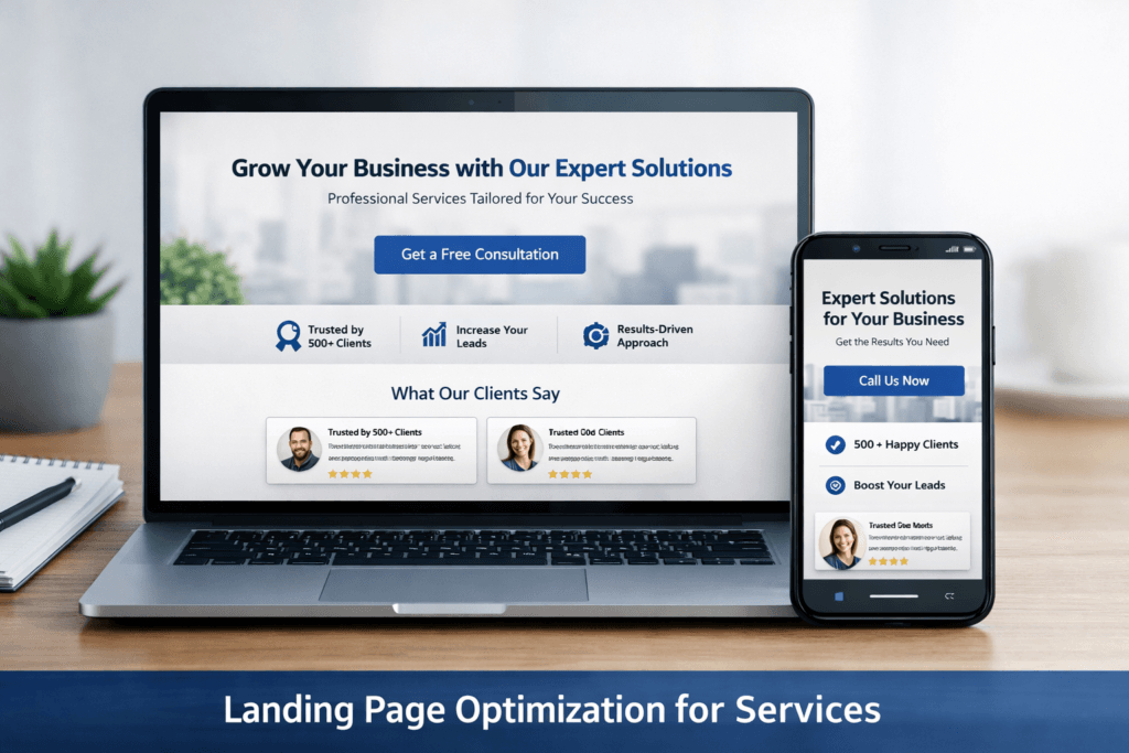 mobile landing page optimization for services