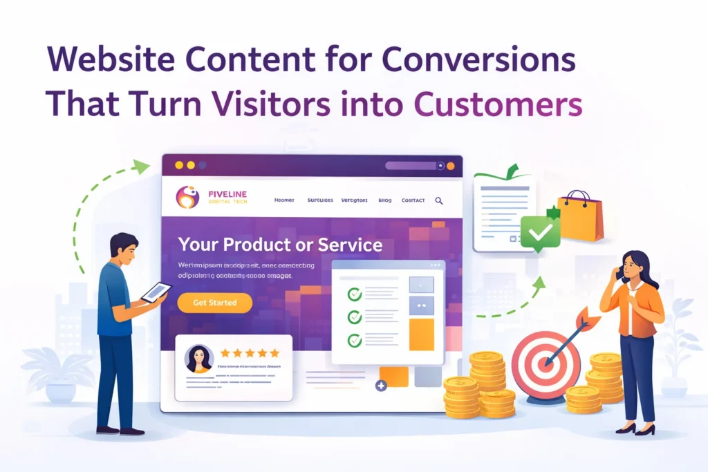 Website content for conversions with clear structure and messaging